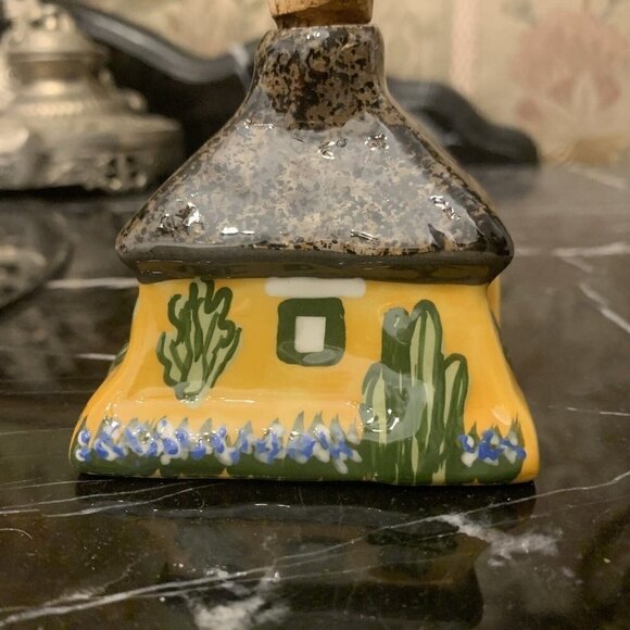 Dutch Antilles Ceramics. Cunucu House w Donkey. Empty Bottle w Cork. AL - Picture 5 of 7